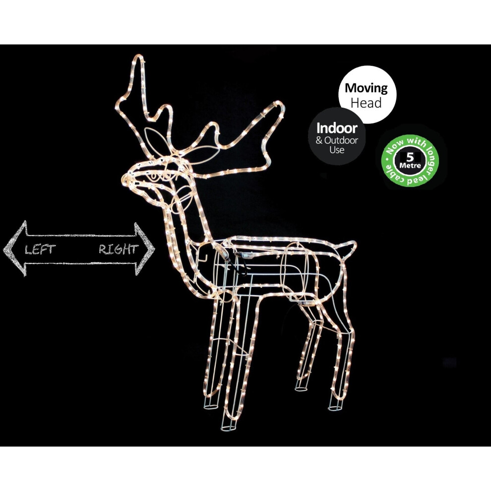 (Standing Reindeer - Warm White) CHRISTMAS ROPE LIGHT OUTDOOR REINDEER SILHOUETTE