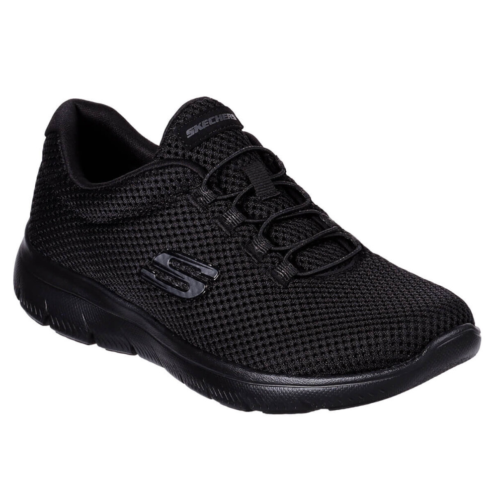 Skechers (Uk 5, Black) Womens 2022 Summits Bungee Slip-On Stretch Trainers