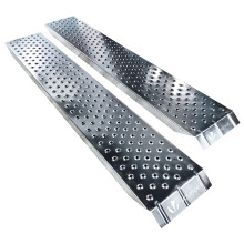 VOUNOT 2-Pack Heavy-Duty Loading Ramps, 400 kg Max Load, 135x23 cm, Non-Slip, Foldable, Galvanised Steel