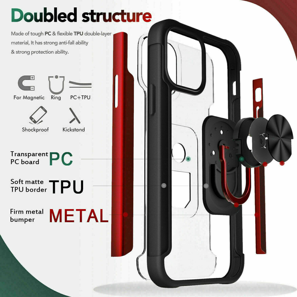 (Iphone 12 & 12 pro) Hybrid Shockproof Armor Phone Case Cover For iPhone 12, 12 Pro, 11 & XR UK