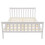 (No Mattress) White 4ft6 Double Wooden Bed Frame 8