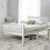 (No Mattress) White 4ft6 Double Wooden Bed Frame 1