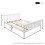 (No Mattress) White 4ft6 Double Wooden Bed Frame 3