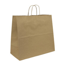Large Recycled Brown Twisted Handle Paper Carrier Bags Pack of 250