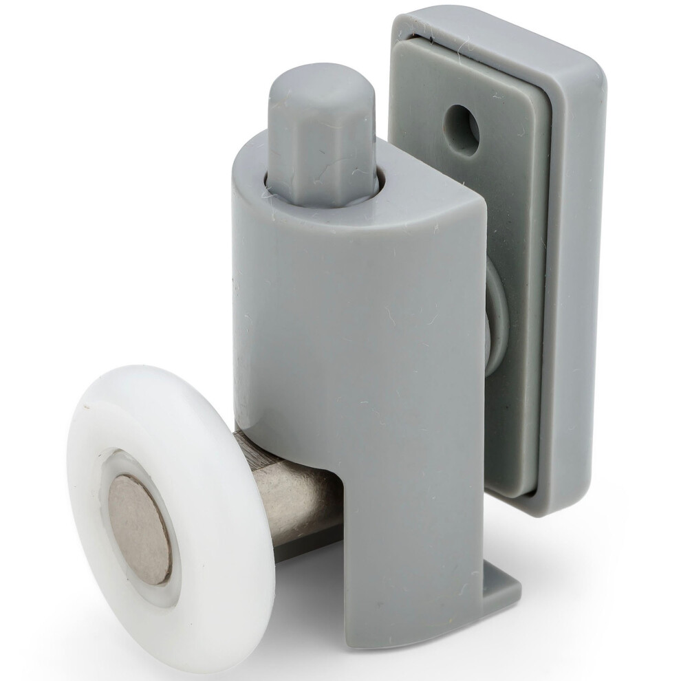 (Single, 25Mm) 2 X Double Or Single Bottom Shower Door Rollers/Wheels 23Mm Or 25Mm Wheel Diameter L073p 5060363618965