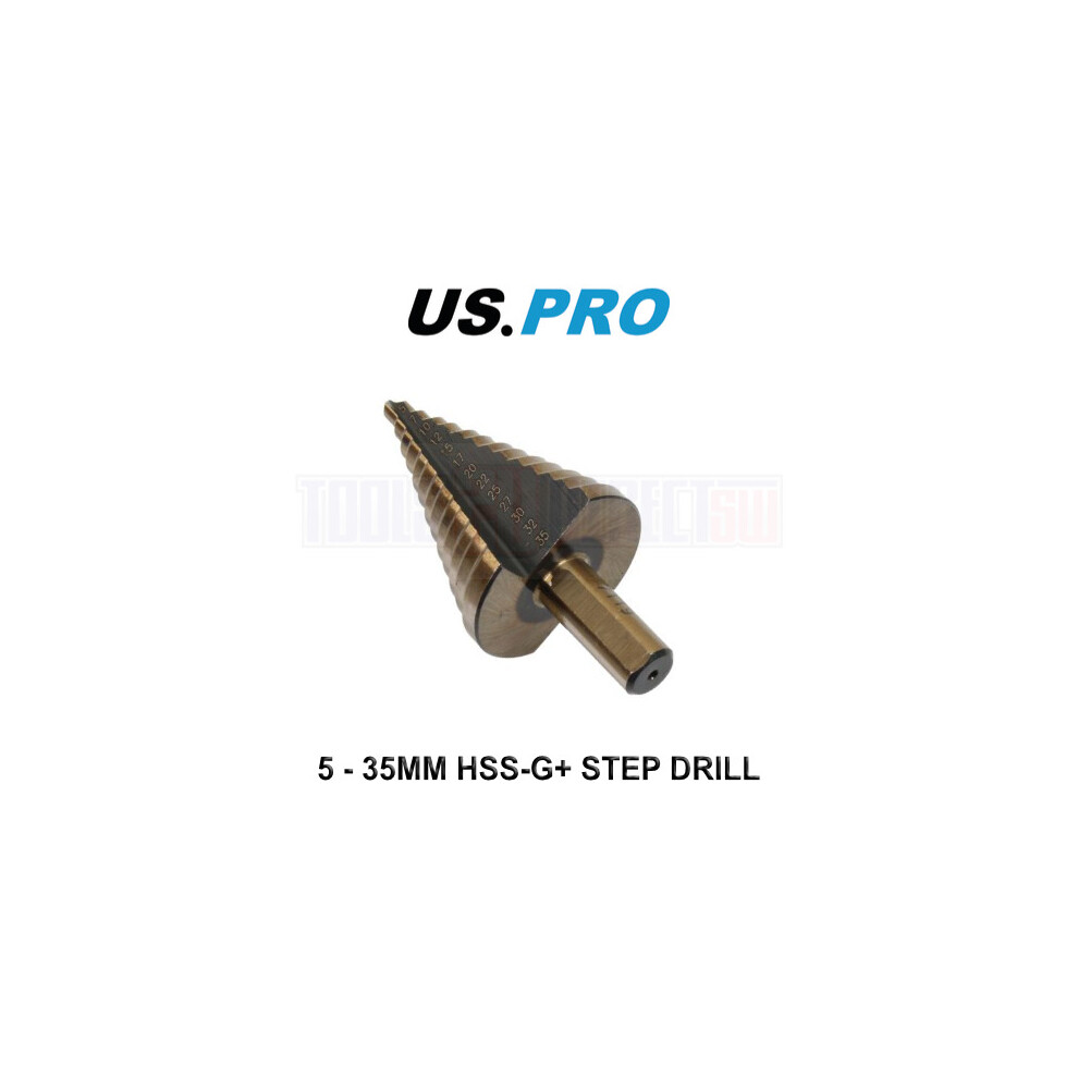 US PRO Tools 5 - 35mm HSS-G+ Step Drill Step Cone 7119