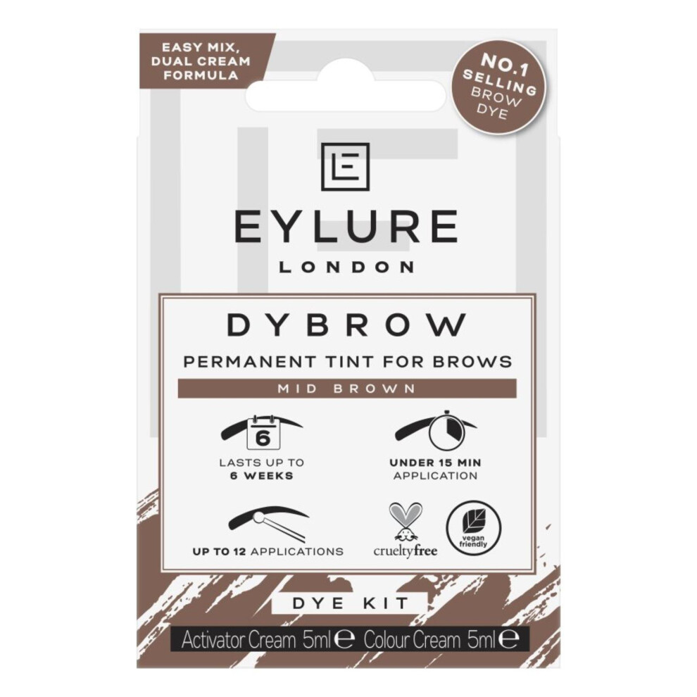 Eylure Eyebrow Dye Kit Mid Brown