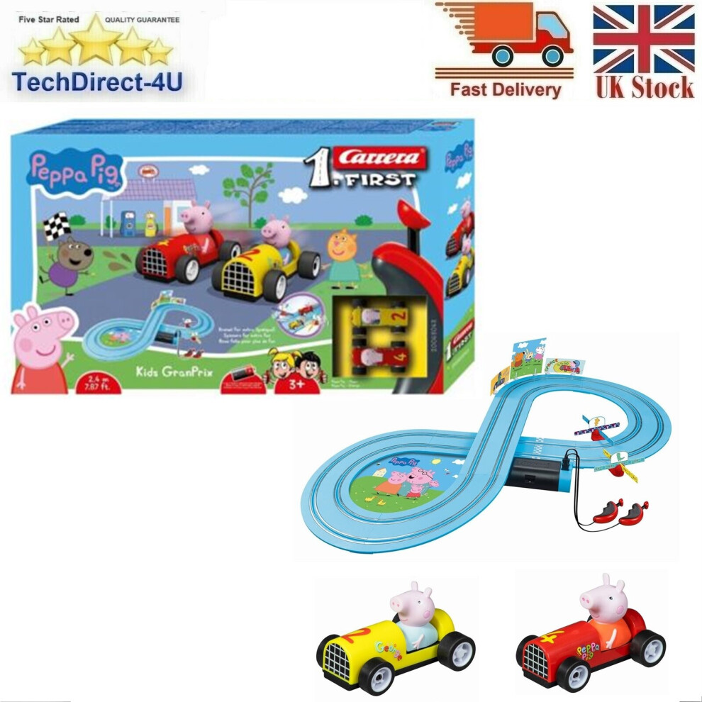 New Carrera First Peppa Pig Super George vs Peppa The Race Set