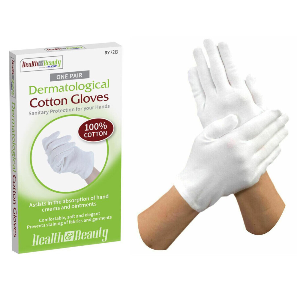 1 Pair Dermatological Cotton Gloves Moisturising Hand Cream Dry Skin Eczema