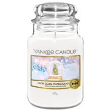 Yankee Candle Snow Globe Wonderland Stor Krukke – Isende Mint, Eukalyptus & Cedertræ Duft