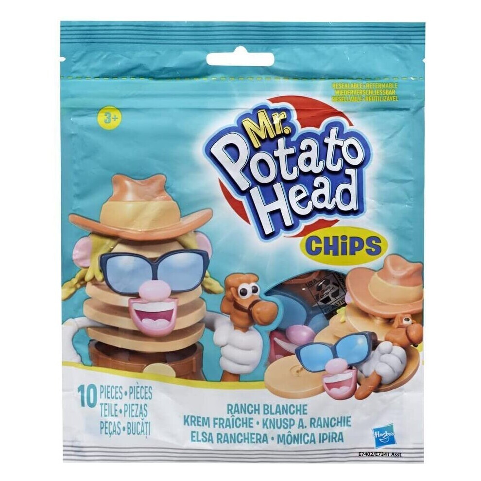 Hasbro Mr Potato Head Chips 10-Piece Buildable Bag Figures - Ranch Blanche