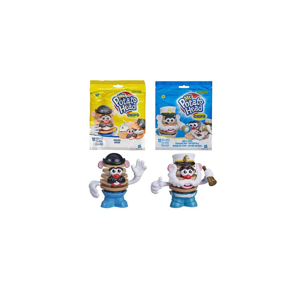 Hasbro Toys Mr Potato Head - Set Of 2 Buildable Bag Chips Figures Saul T & Original Nature