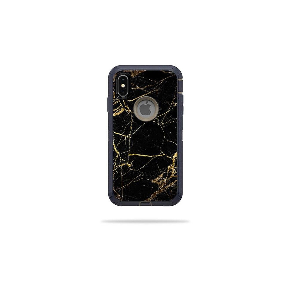 MightySkins OTDIPXSM-Black Gold Marble Skin for Otterbox Defender iPhone XS Max - Black Gold Marble-image-OPC-PB28C9G-NEW