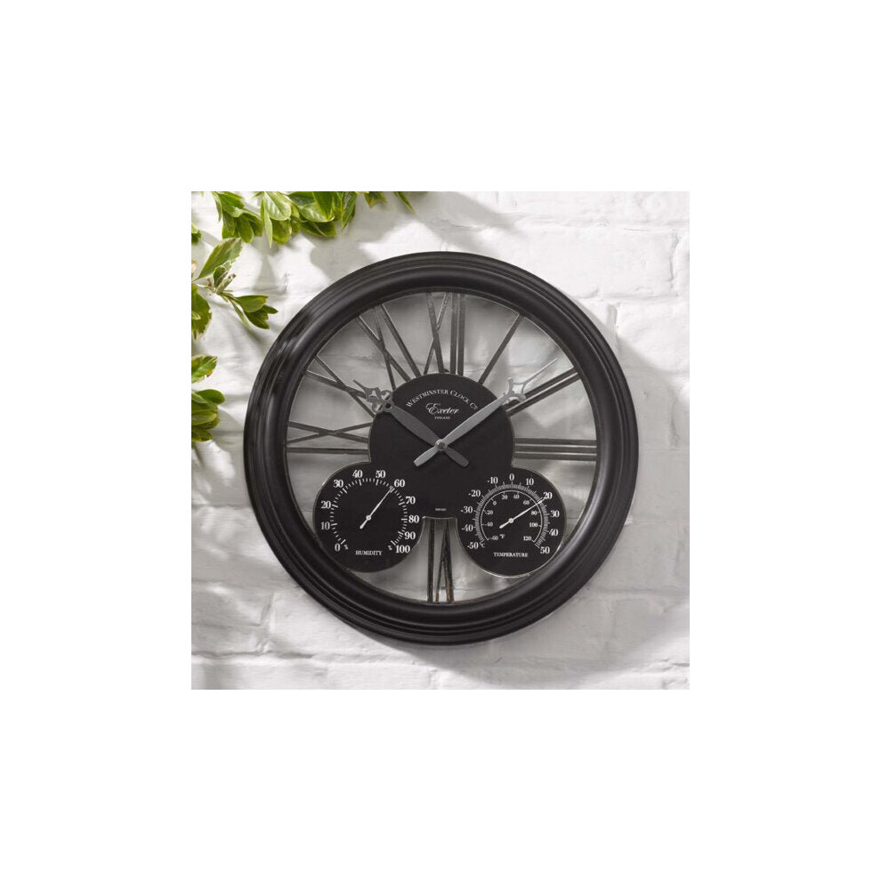 Smart Garden Exeter Black 15" Wall Clock