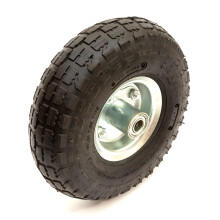 10 Inch 4.10/3.50-4 Metal Wheel & Tyre 4 Ply Offset Hub Bearings