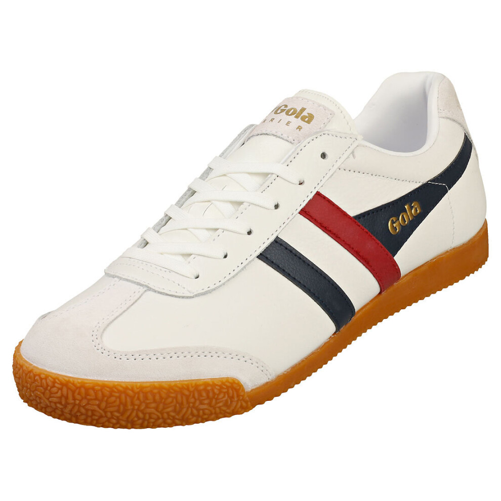 Gola Harrier Mens Casual Trainers In White Navy Red - 7 UK