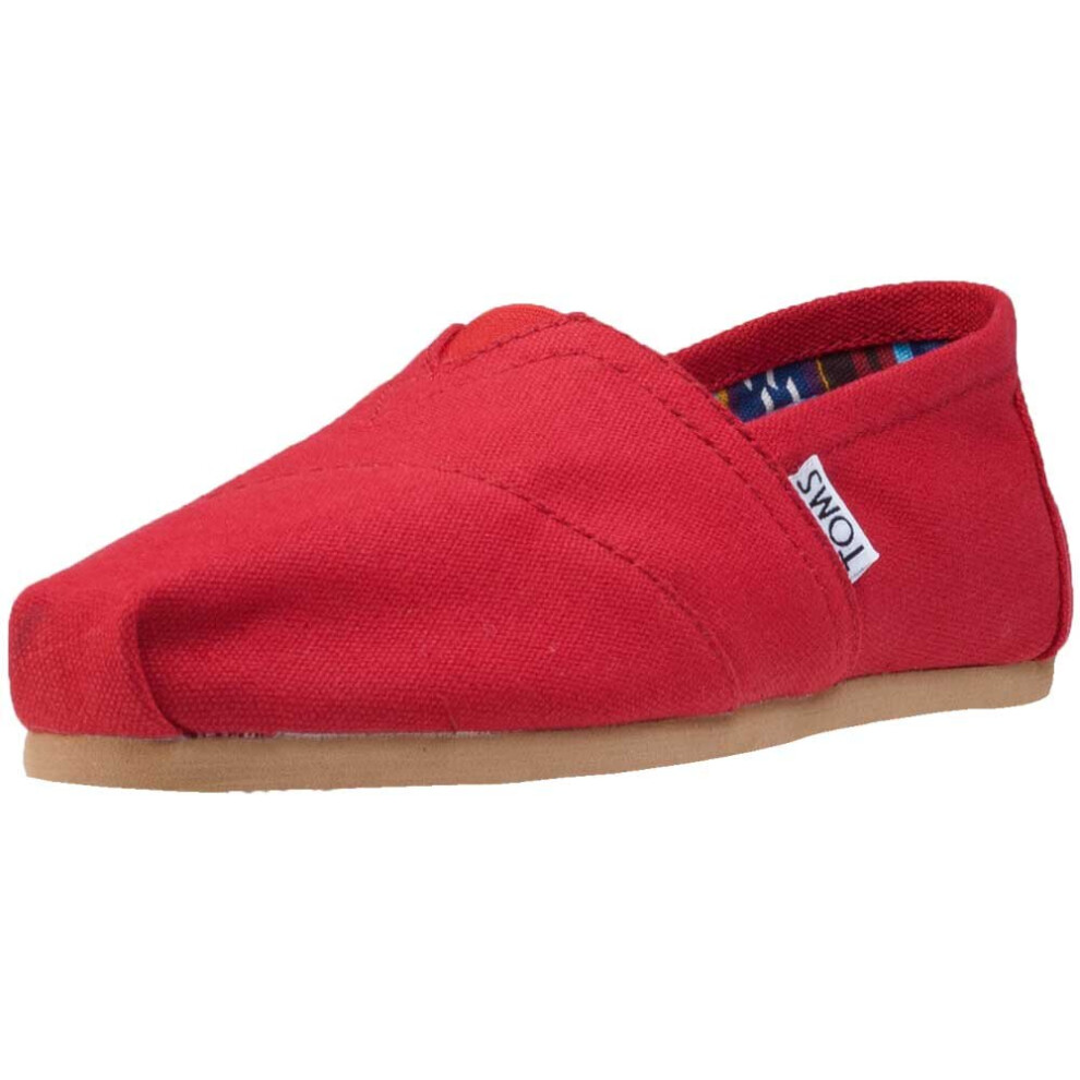 Toms Classic Womens Slip On Shoes in Red - 4 UK