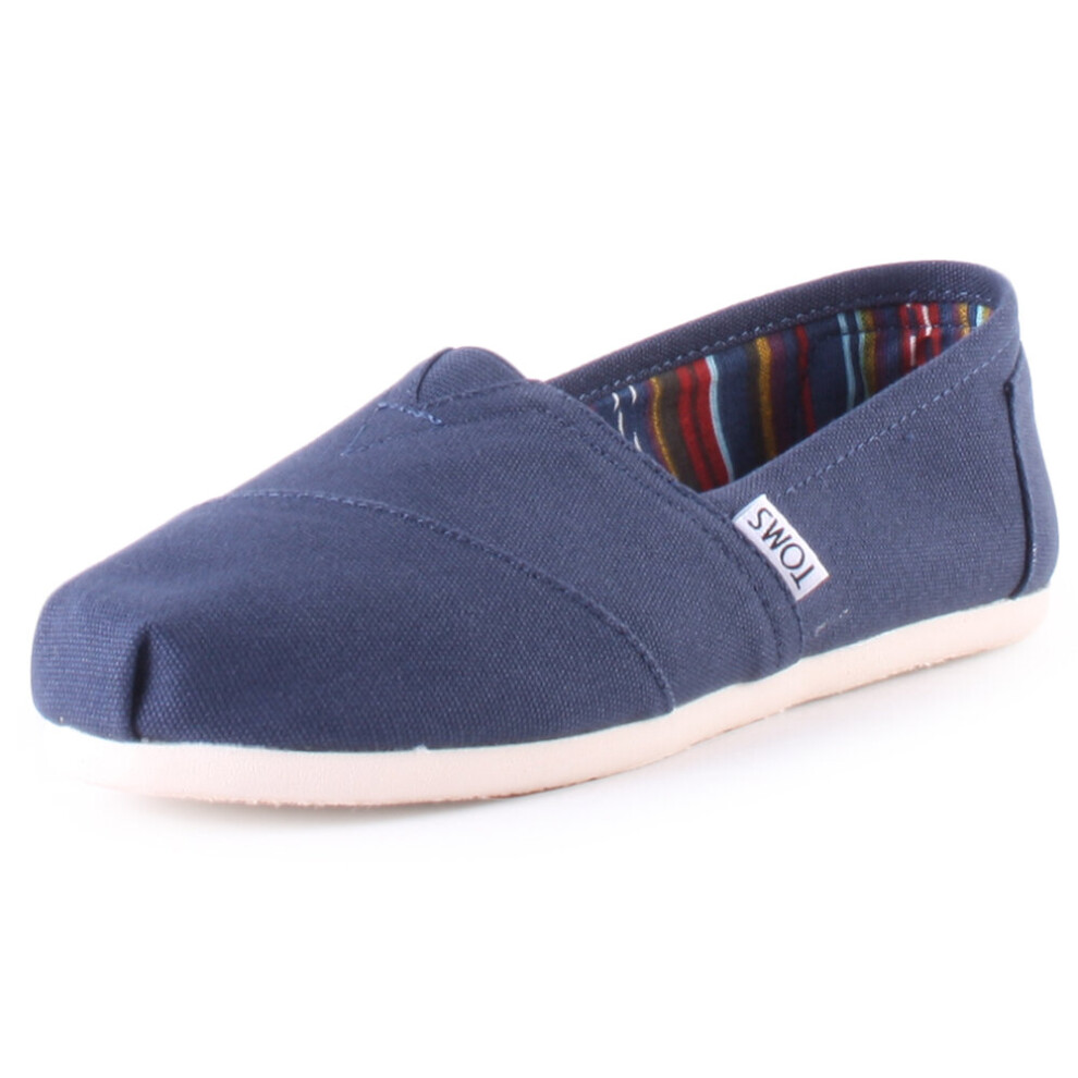 Toms Classic Womens Slip On Shoes in Navy - 3 UK