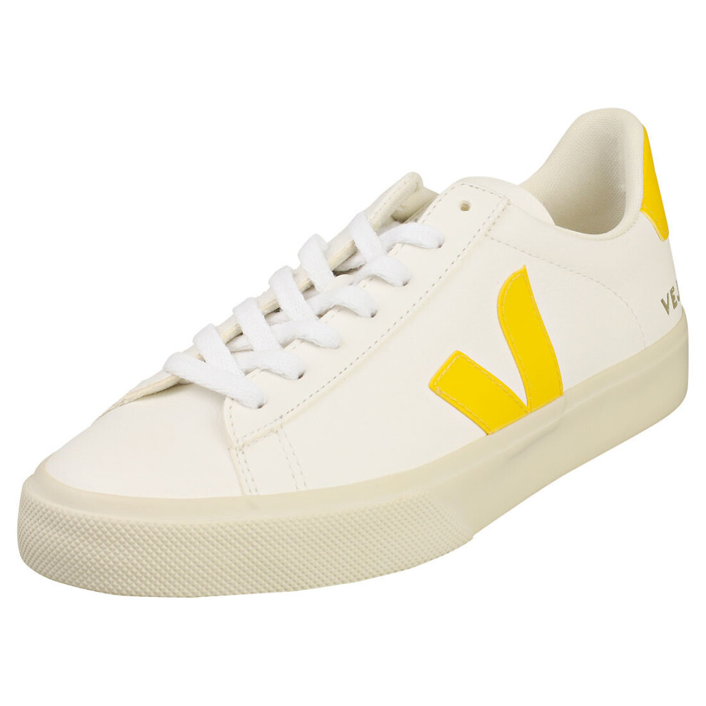 VEJA Campo Chromefree Womens Casual Trainers in White Yellow - 8 UK