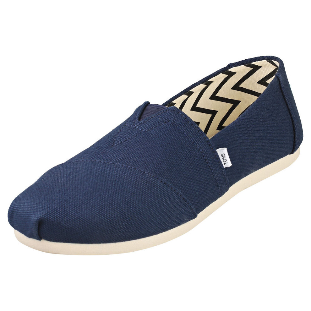 Toms Alpargata Recycled Womens Slip On Shoes In Navy - 5 Uk