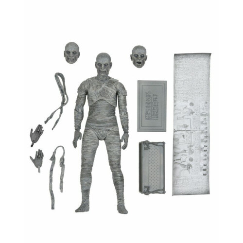NECA Universal Monsters - 7'' Scale Action Figure - Ultimate Mummy (Black & White)