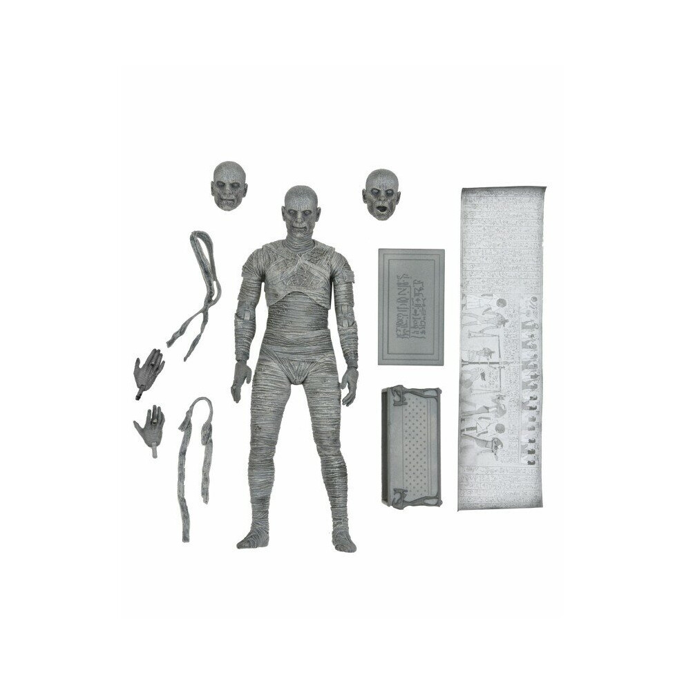 Neca Universal Monsters - 7'' Scale Action Figure - Ultimate Mummy ( & White) Black/White