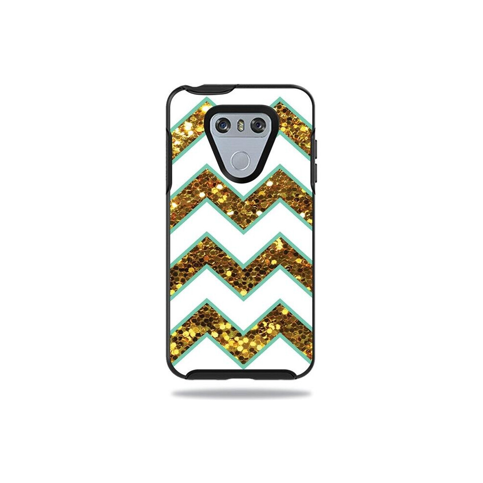 MightySkins OTSLGG6-Glitter Chevron Skin for Otterbox Symmetry LG G6 Case Wrap Cover Sticker - Glitter Chevron-image-OPC-PB298BJ-NEW
