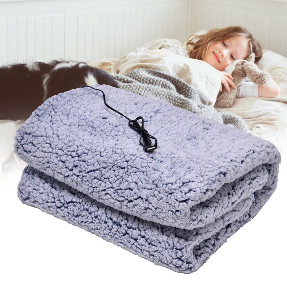 Heated Throw Electric Over Blanket  Digital Control Washable Fleece