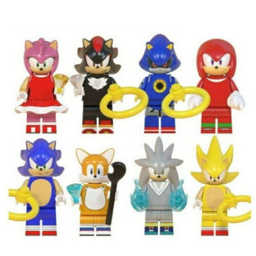 (Style B) Sonic The Hedgehog Minifigure Fit Lego Kid Toy