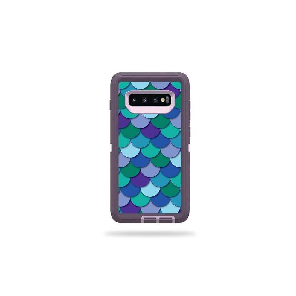MightySkins OTDESG10-Blue Scales Skin for Otterbox Defender Samsung Galaxy S10 - Blue Scales-image-OPC-PB29D2N-NEW