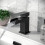 Matt Black Waterfall Basin Mono Mixer Tap Incl Clicker Waste 1