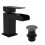 Matt Black Waterfall Basin Mono Mixer Tap Incl Clicker Waste 2
