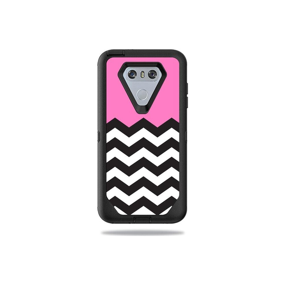 MightySkins OTDLGG6-Pink Chevron Skin for Otterbox Defender LG G6 Case Wrap Cover Sticker - Pink Chevron-image-OPC-PB2B8DM-NEW