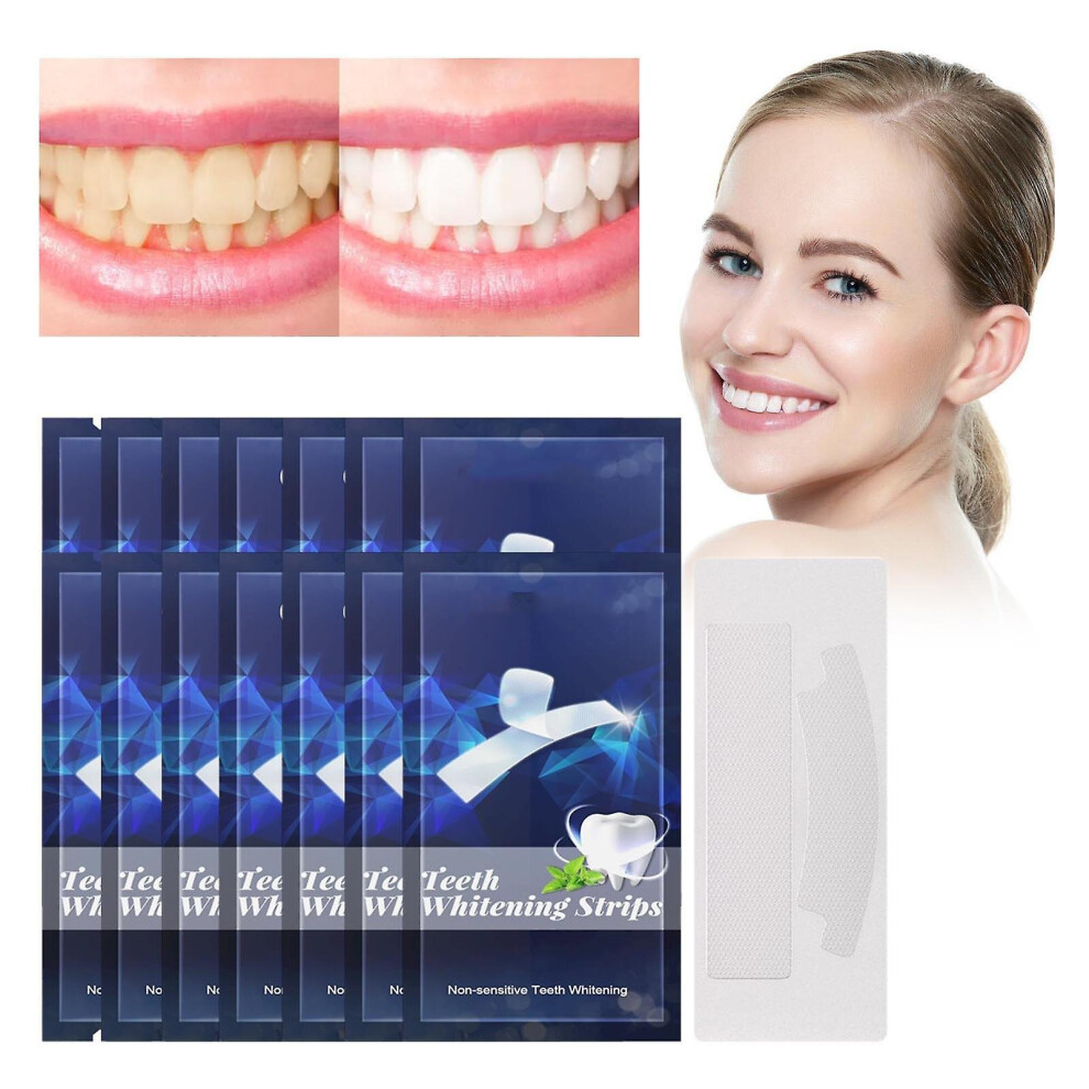 14pcs Teeth Whitening Strip Non Irritating Portable Teeth Care Whitening Strips