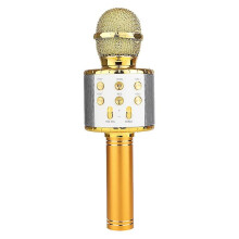 (Gold) Wireless Bluetooth Microphone Karaoke Mic Handheld Speaker Kids Musical Toy