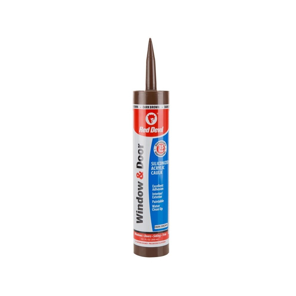 Red Devil Window & Door Siliconized Acrylic Caulk (300 Ml, Dark Brown) 4906994183735