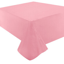 (Baby Pink, 4pcs) Time to Sparkle 4.5x9ft Plastic Tablecloth Cover Rectangle Home Wedding Unique Wipe Clean Party Event Christmas