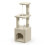 Vounot VOUNOT Cat Tree 88cm with Rope Scratching Platform, Beige 1