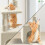 Vounot VOUNOT Cat Tree 88cm with Rope Scratching Platform, Beige 6