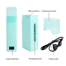 (Cyan) Wax Warmer Roller Dehairing Wax Machine Portable Hair Removal For Body
