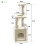 Vounot VOUNOT Cat Tree 88cm with Rope Scratching Platform, Beige 4