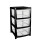 3 Tier Drawer Unit Small Black Storage Desktop Filing Unit A5 Paper 1