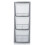 Silver Plastic Medium 3 Drawer Tower Storage Unit A5 Stationery 47.5cm 1