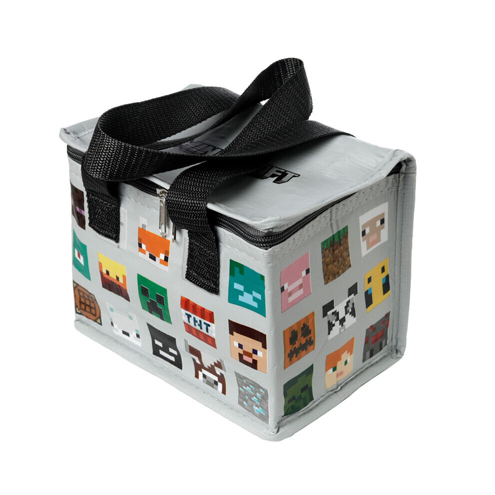 Minecraft Faces RPET Recycled Plastic Bottles Reusable Lunch Box Cool Bag - 1 Piece