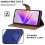 (Blue) For Oppo A77 5G Case Leather Wallet Book Cover 8