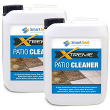(2 x 5 Litres) SmartSeal Patio Cleaner Xtreme - Powerful Easy To Apply Patio Cleaner Fluid - Highly Concentrated Patio Black Spot Remover and Paving Slab Cleaner