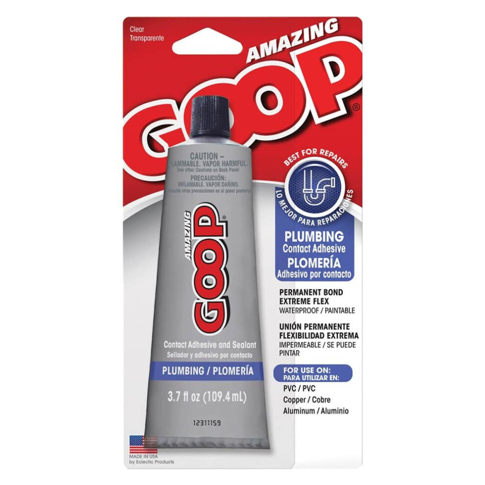 Amazing Goop Glue Plumper & Sealant (109.4 Ml) - Multi-Purpose Adhesive & Sealant For Repairs, Crafts, & Diy Projects, Waterproof And Flexible Finish 4906994183858