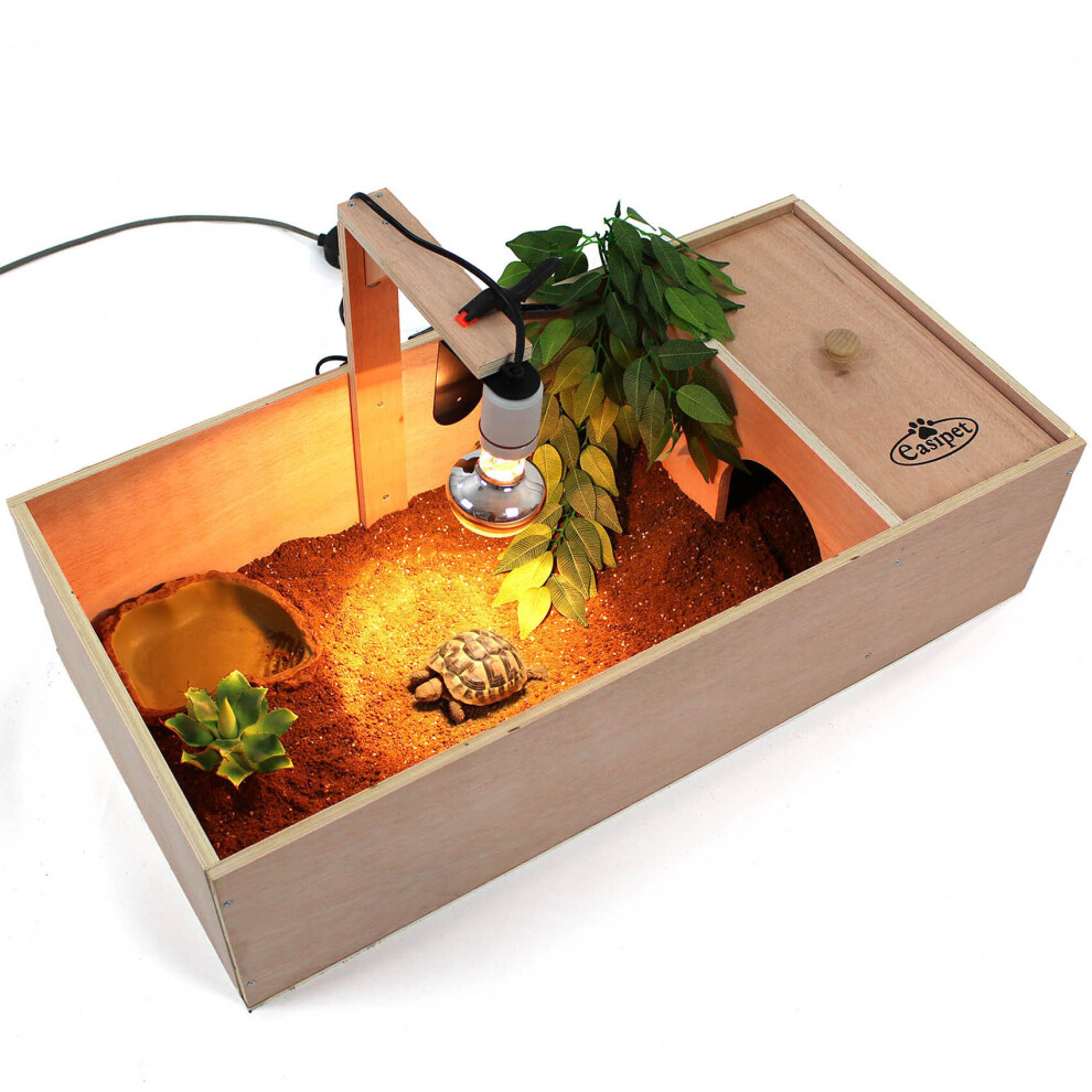Wooden Tortoise Table/ Small Pet Reptile House /Hide with Run 74381