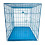 HugglePets (Blue, Medium) HugglePets Dog Cage with Metal Tray 4