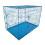 HugglePets (Blue, Medium) HugglePets Dog Cage with Metal Tray 1